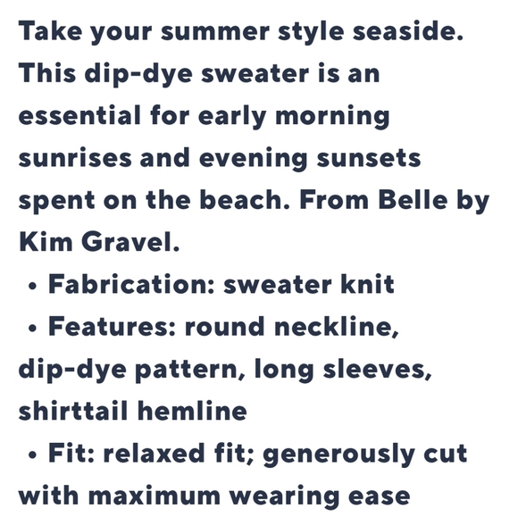 Belle by Kim Gravel Dip-Dye Sweater - Picture 9 of 10